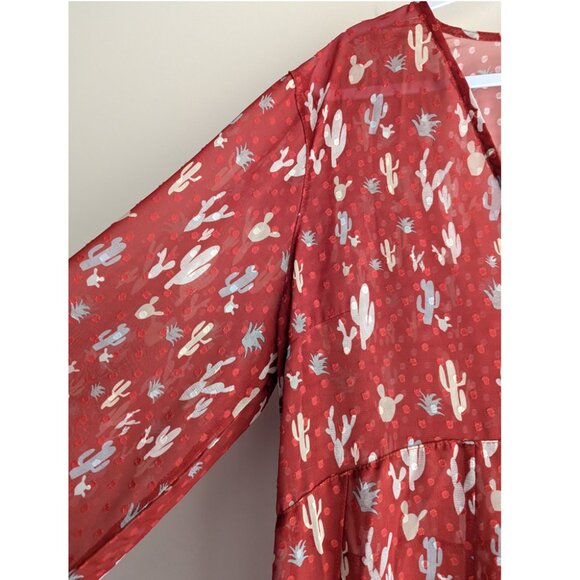 Scully Women's Floral Swiss Dot Duster with Cactus Print - Picture 4 of 11